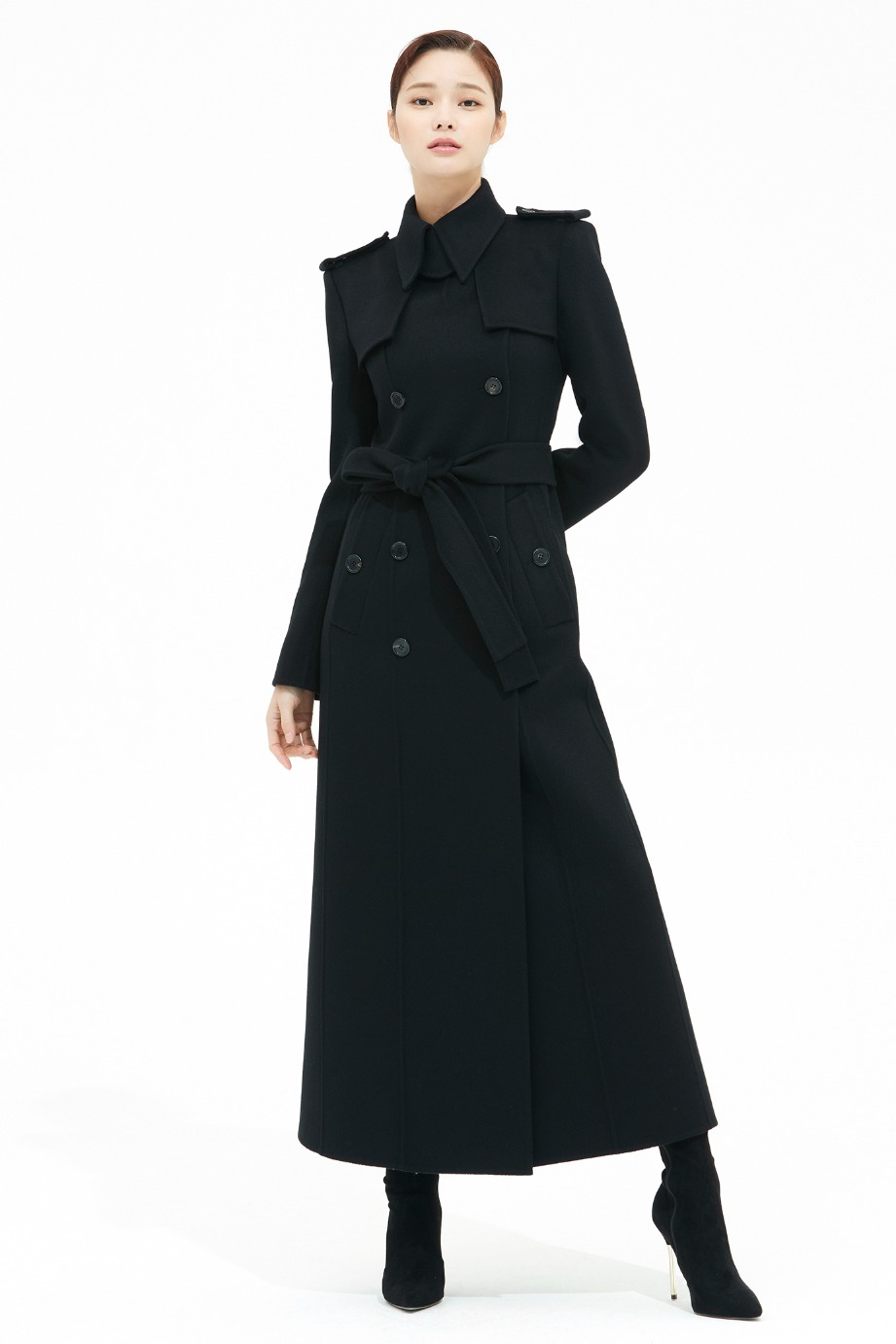 CASHMERE WOOL MAXI WINTER TRENCH COAT